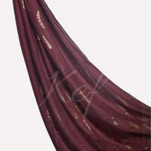 GOLDEN FOIL LAWN HIJAB - CAPE MORTUUM