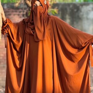 Classic Musterd Color Butterfly Abaya